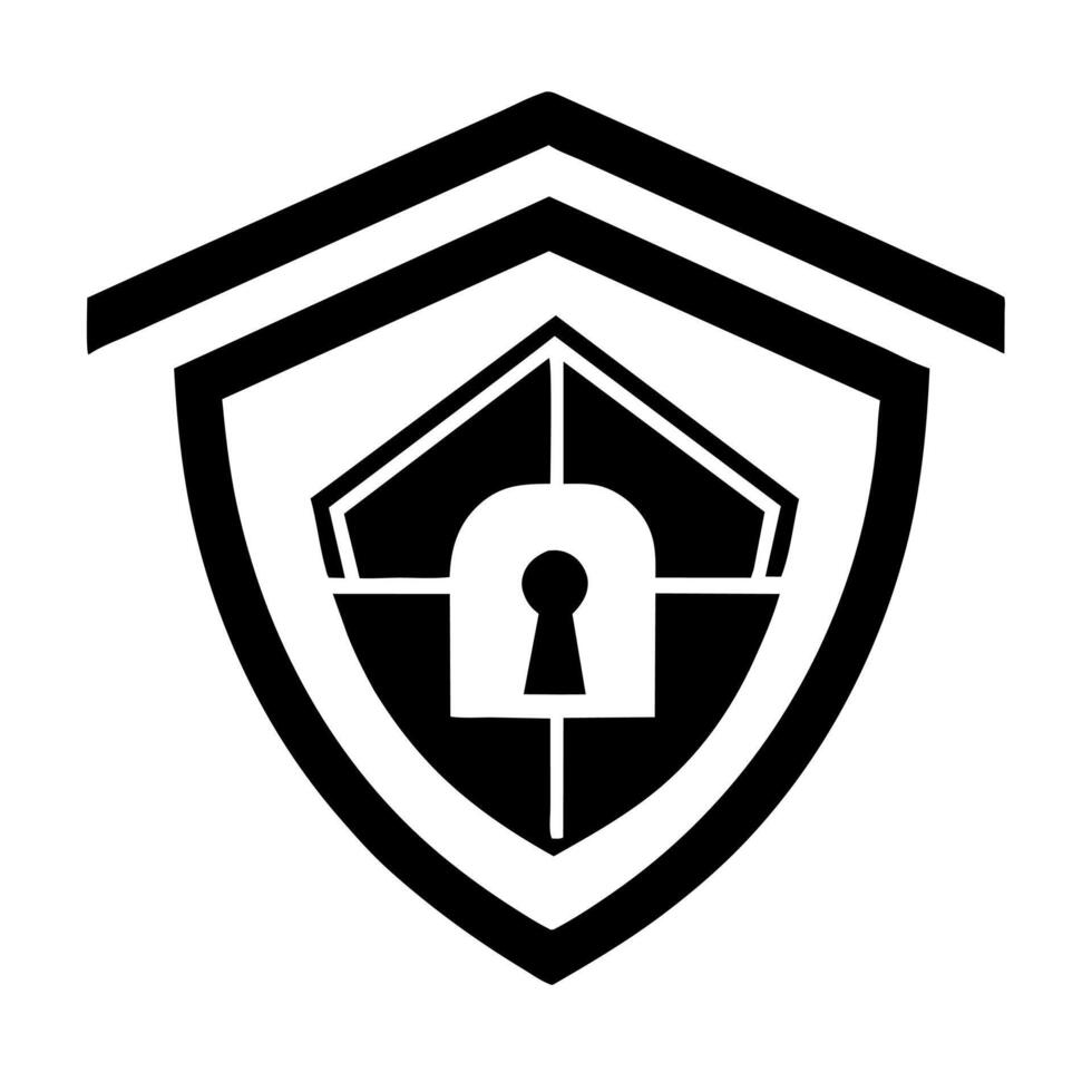 Security shield logo art illustration vector