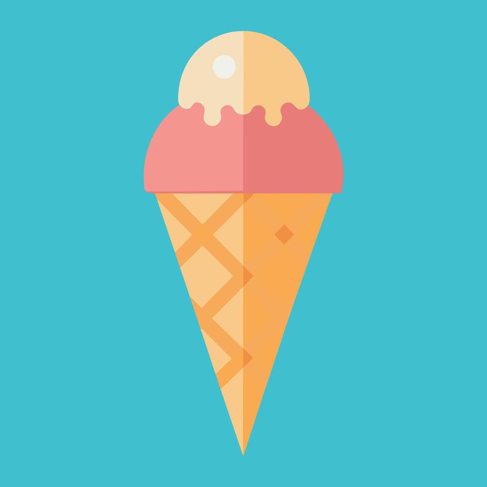 cone ice cream illustration vector