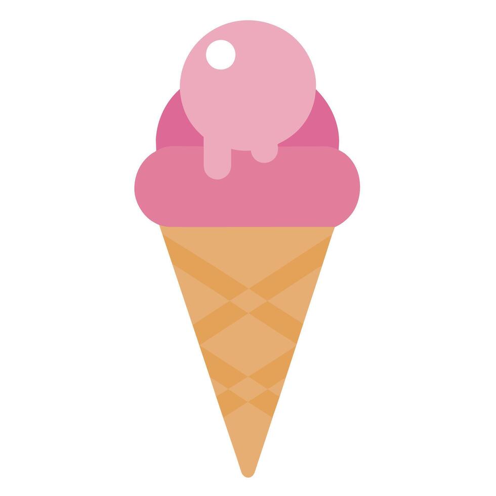 cone ice cream illustration vector