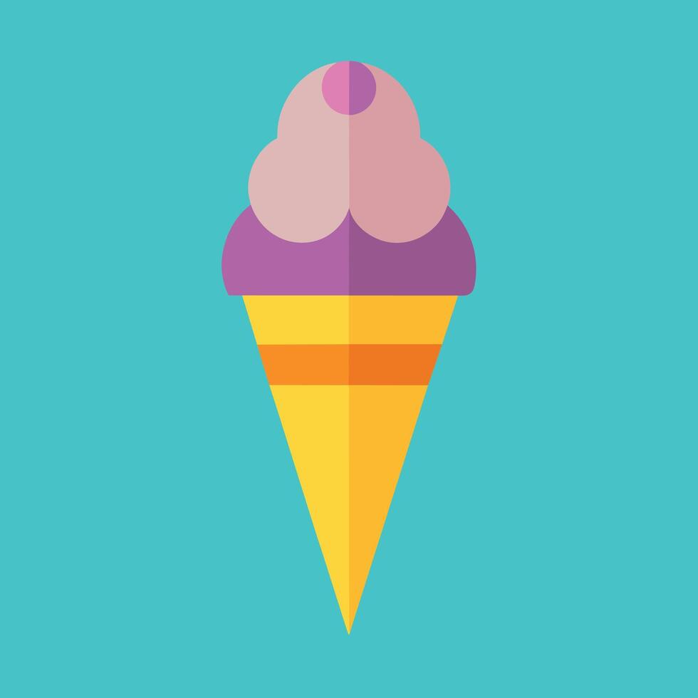 cone ice cream illustration vector