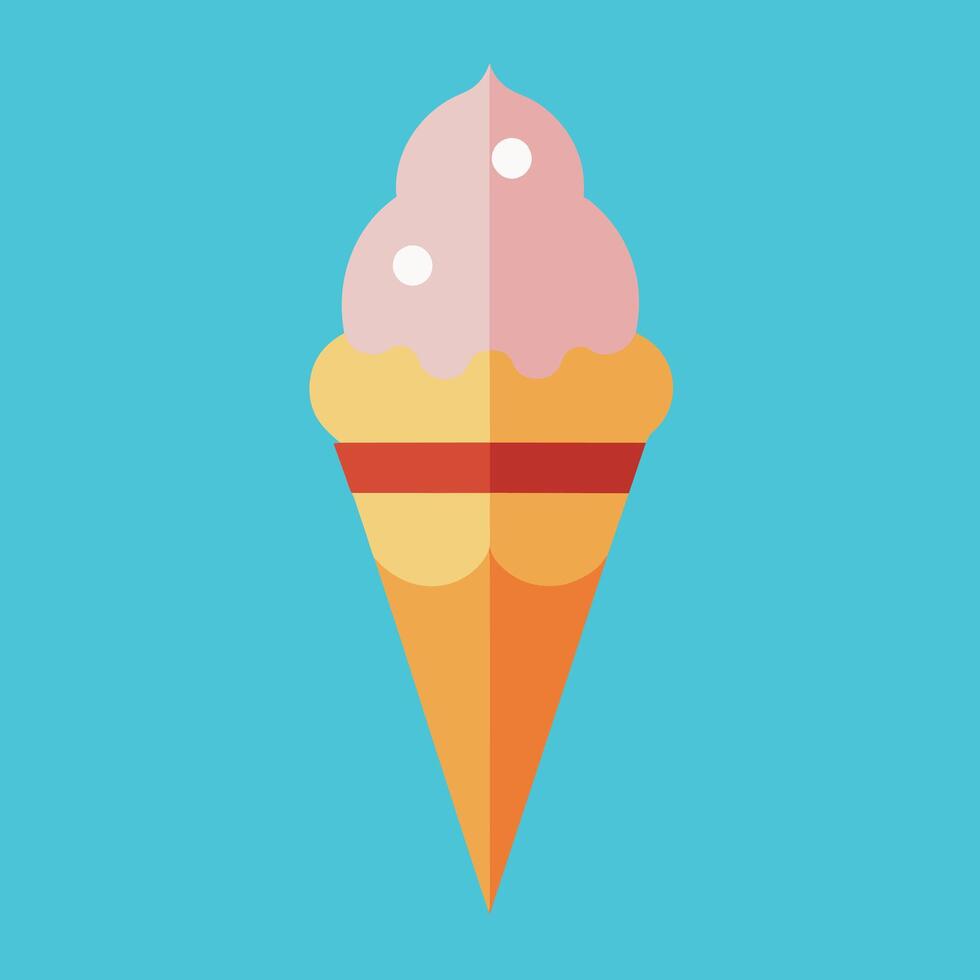 cone ice cream illustration vector