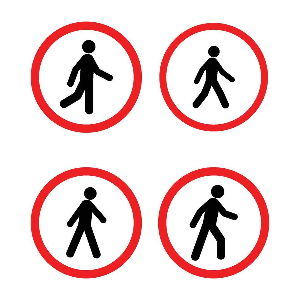 Pedestrian Sign Isolated illustration design icon vector