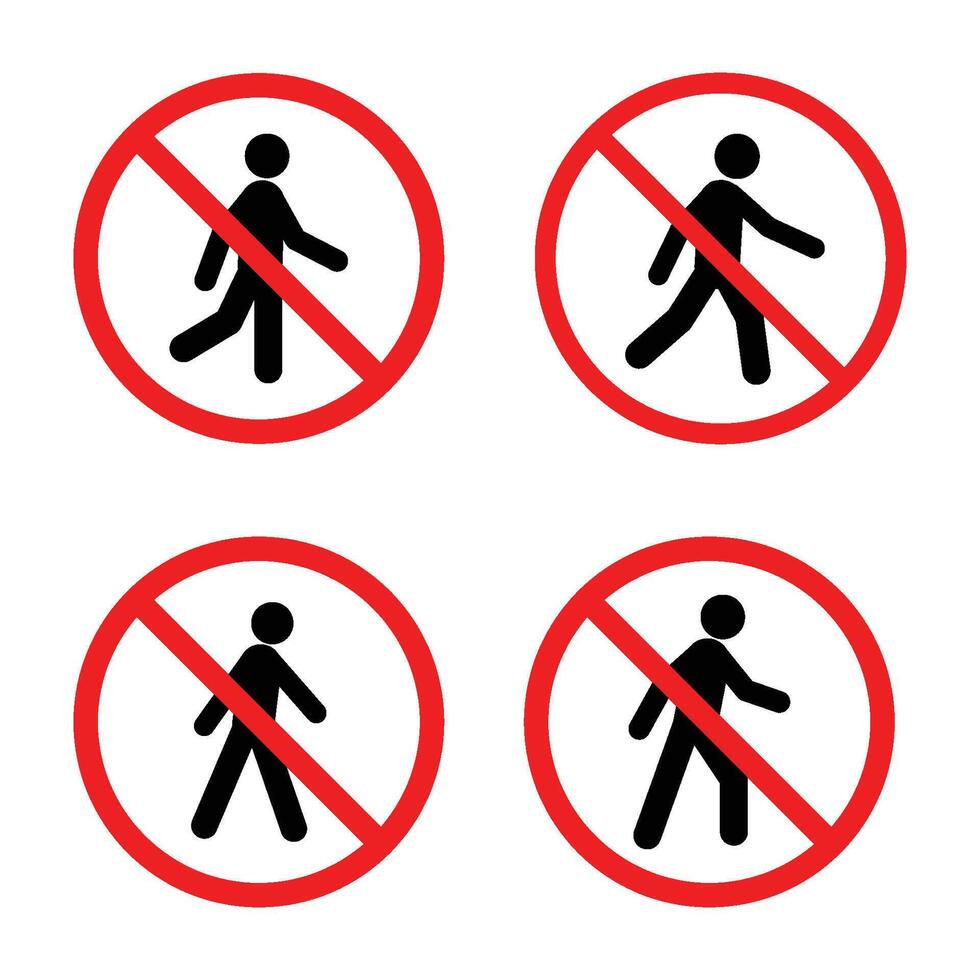 Pedestrian Sign Isolated illustration design icon vector