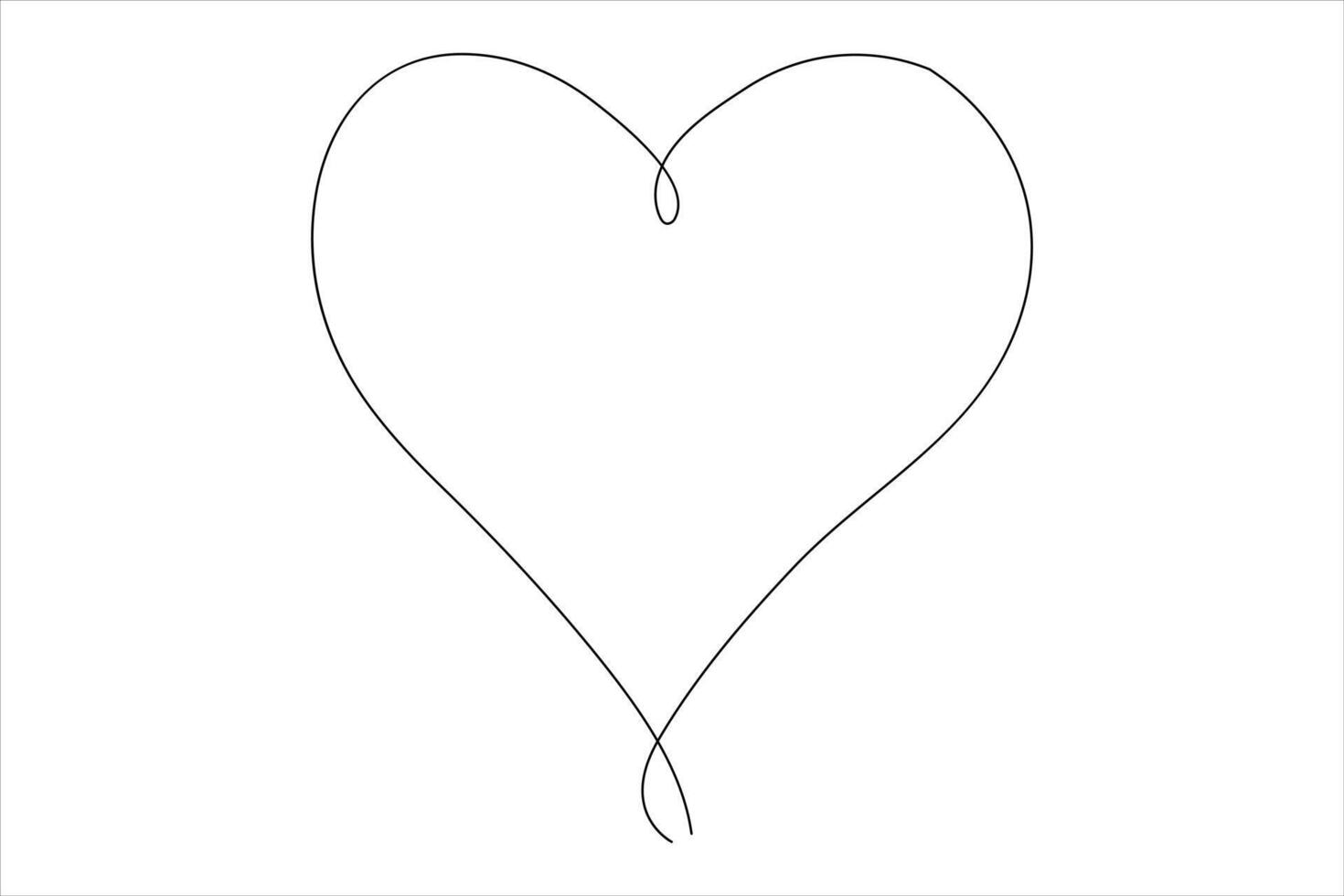 Love symbol. heart line icon, outline logo illustration, Isolated heart on a white background vector