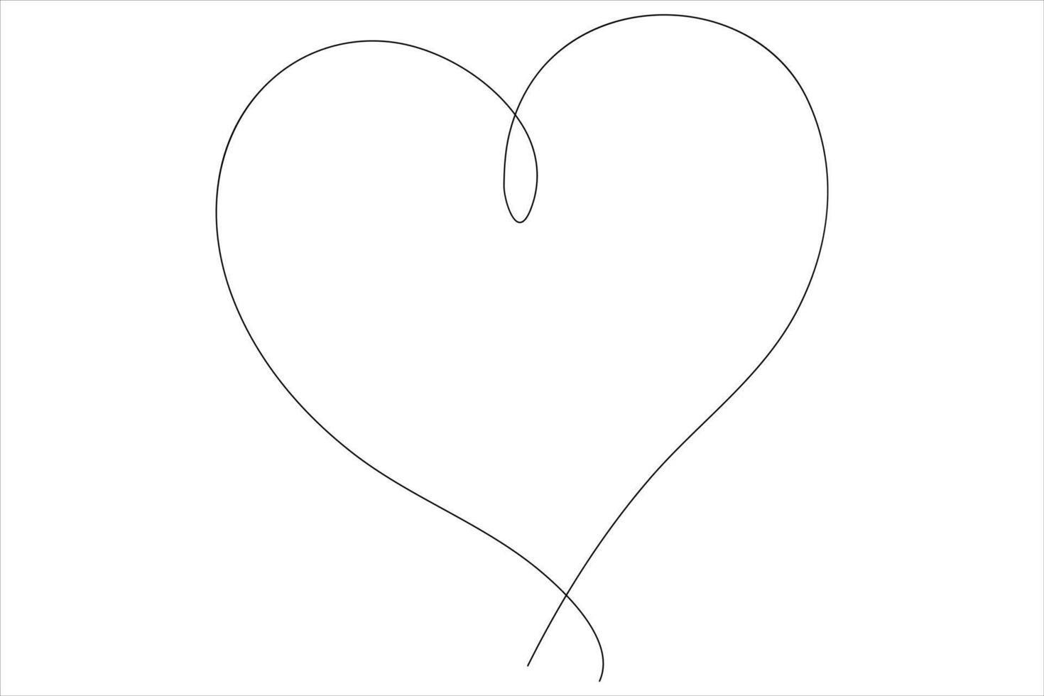 Love symbol. heart line icon, outline logo illustration, Isolated heart on a white background vector
