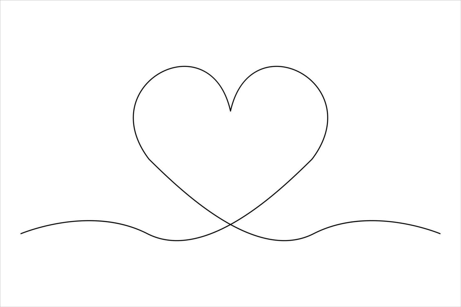 Love symbol. heart line icon, outline logo illustration, Isolated heart on a white background vector