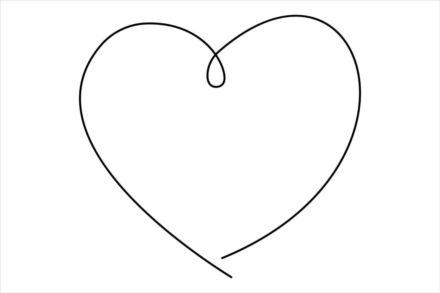 Love symbol. heart line icon, outline logo illustration, Isolated heart on a white background vector