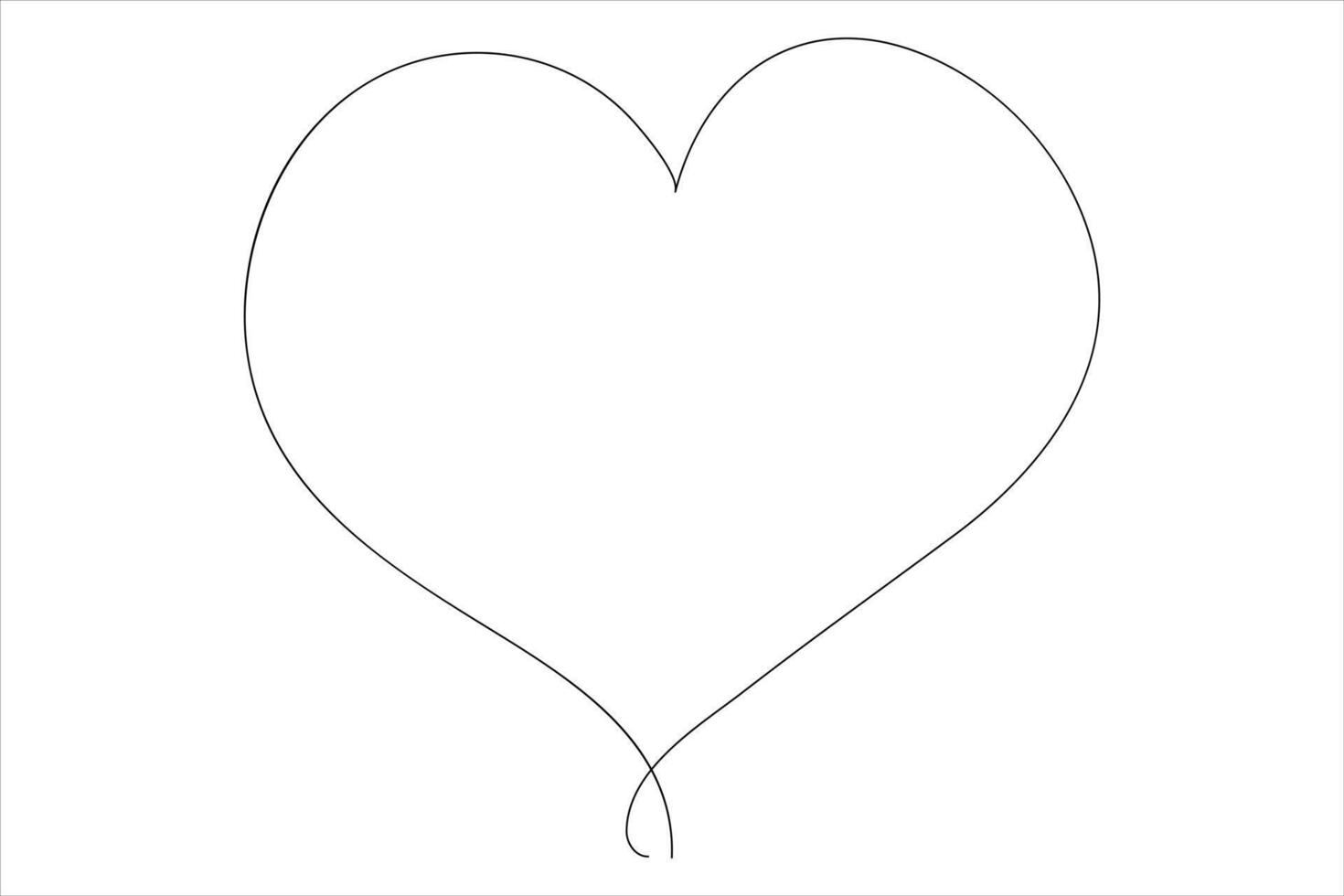 Love symbol. heart line icon, outline logo illustration, Isolated heart on a white background vector