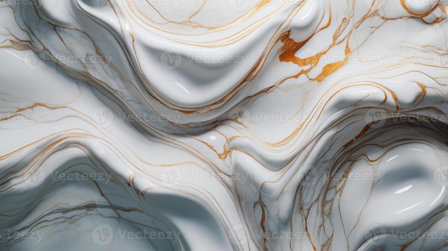 marble texture in natural patterned for background and design, white and orange waves photo