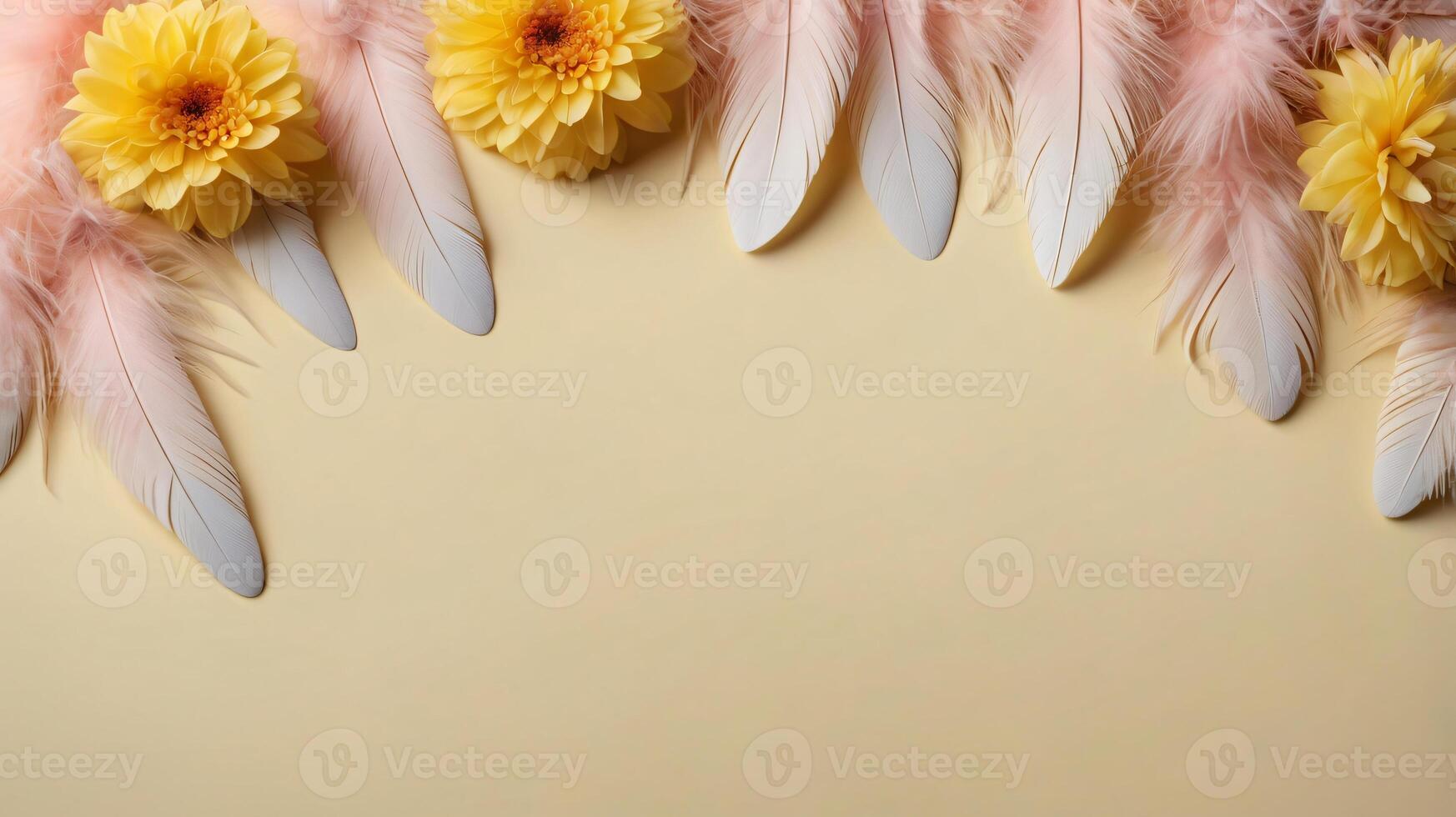flowers and leaves creative frame on a background. Top view, flat lay. Floral composition and design photo