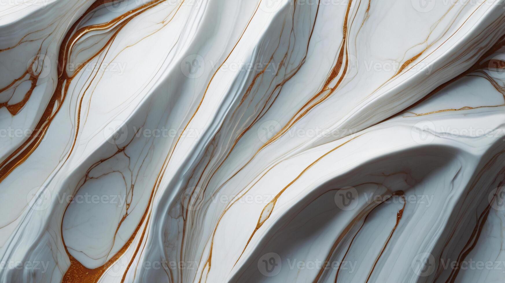 marble texture in natural patterned for background and design, white and orange waves photo