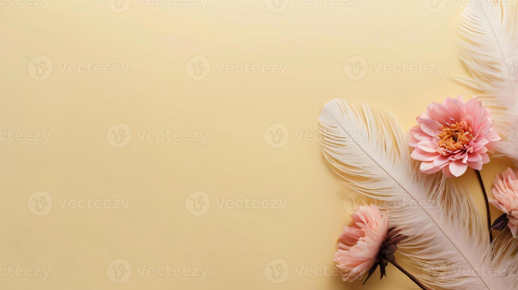 flowers and leaves creative frame on a background. Top view, flat lay. Floral composition and design photo