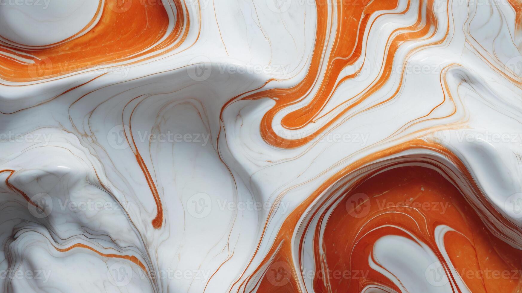 marble texture in natural patterned for background and design, white and orange waves photo