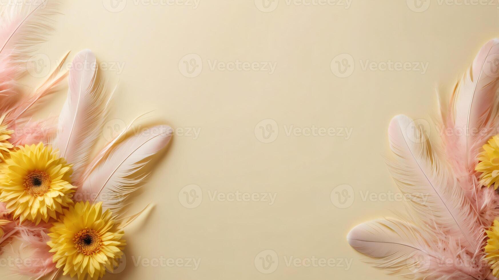 flowers and leaves creative frame on a background. Top view, flat lay. Floral composition and design photo