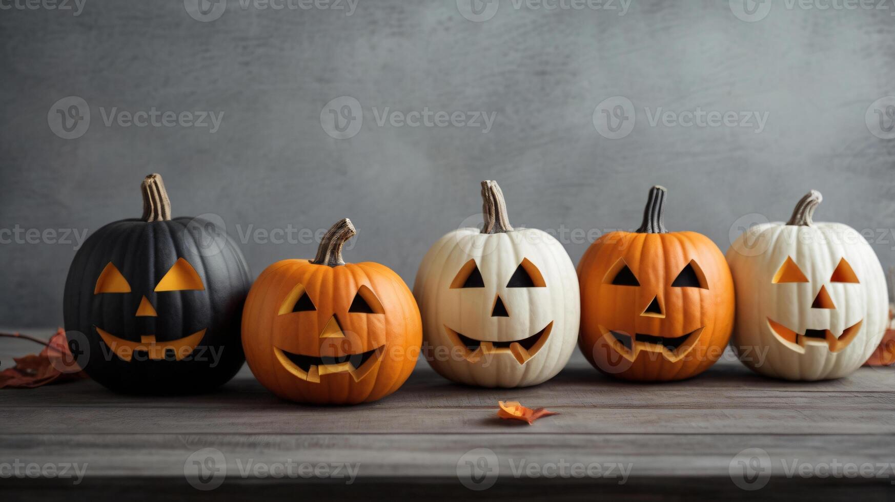 Halloween and harvesting items, copy space. pumpkins and bats, autumn aesthetic photo