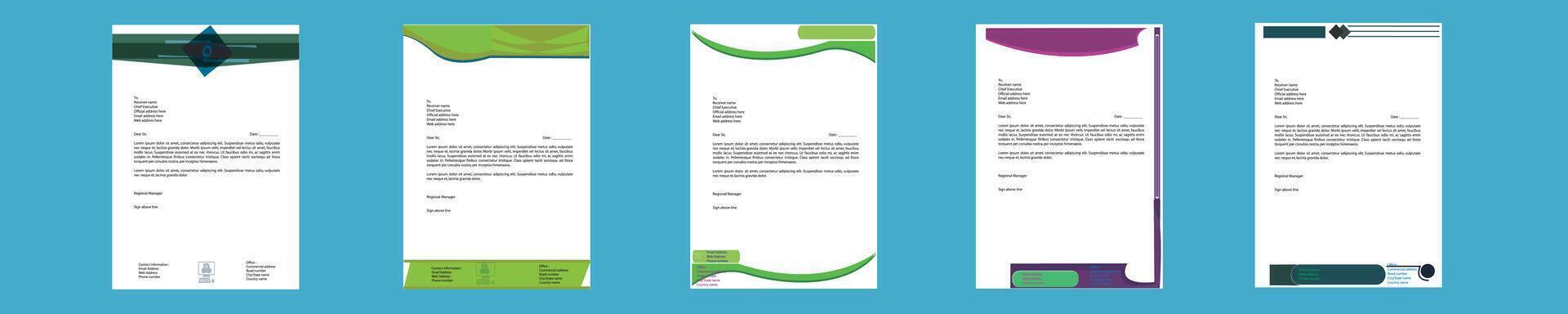 Letterhead graphics design vector