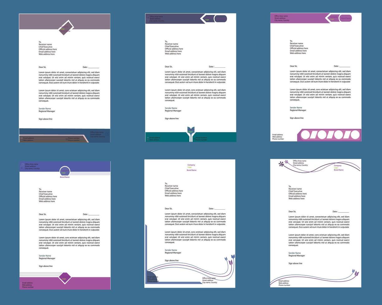 Letterhead graphics design vector