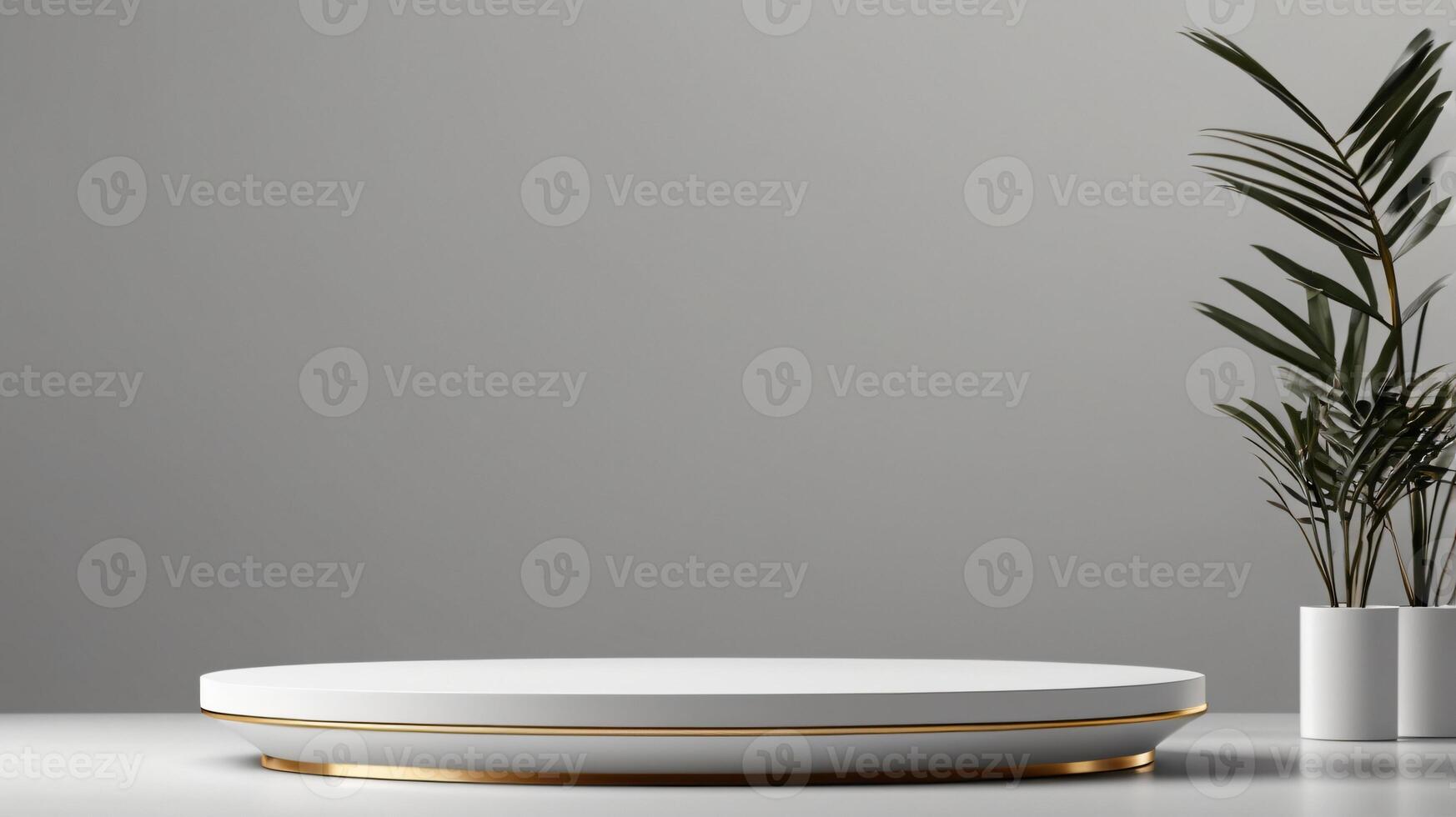 Minimal art background with copy space for cosmetics product presentation, 3D podium, copy space photo