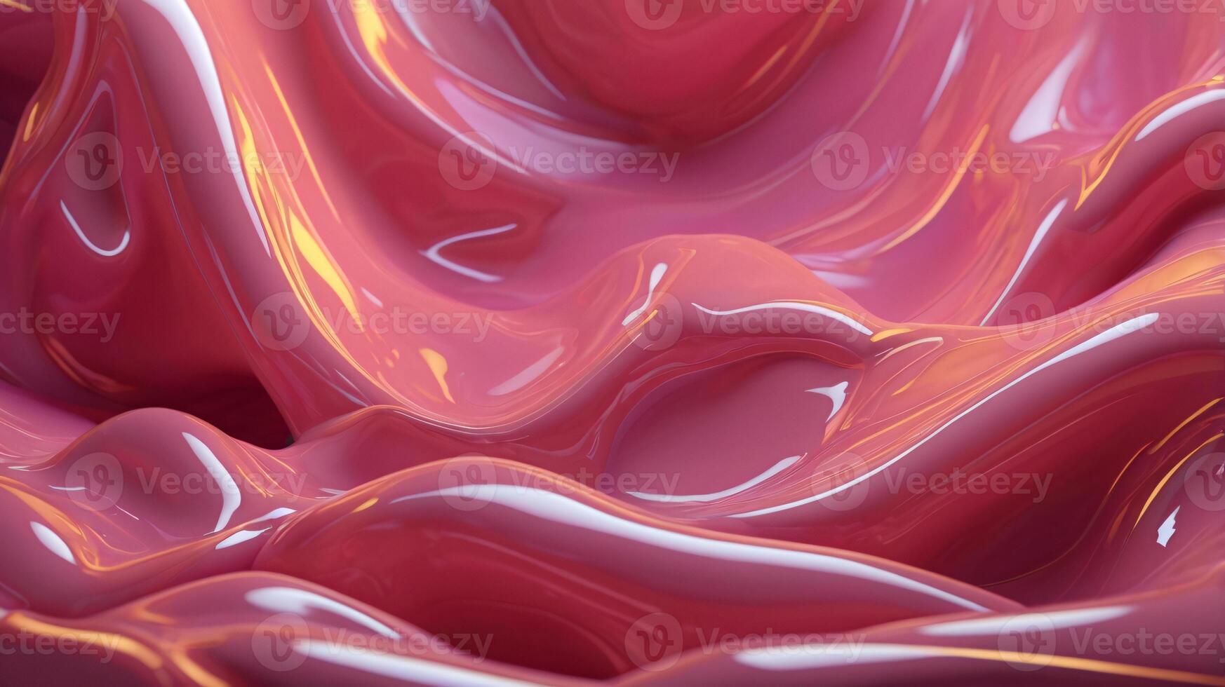 Abstract fluid texture, glassmorphism, neon pink flow, copy space photo