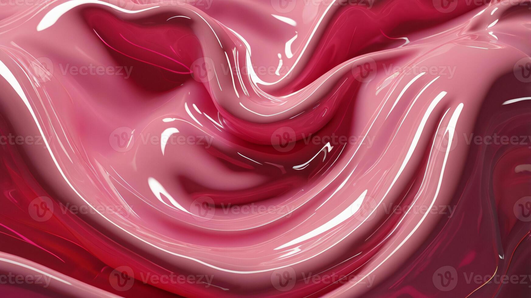 Abstract fluid texture, glassmorphism, neon pink flow, copy space photo