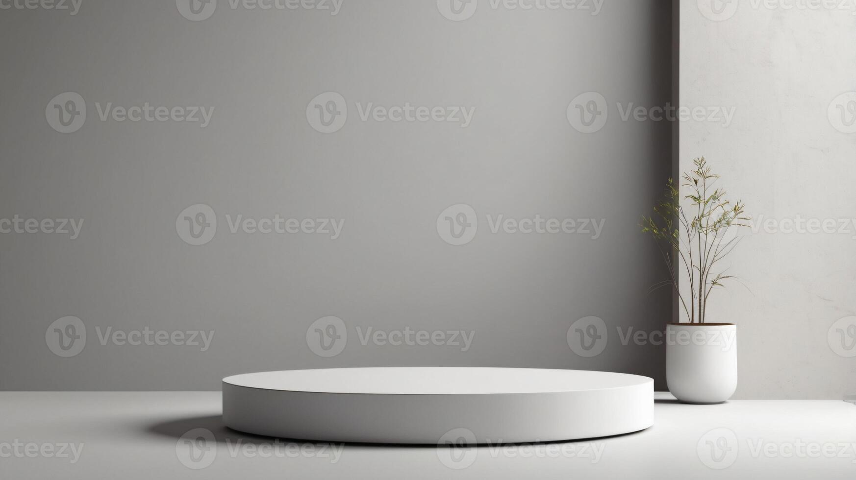 Minimal art background with copy space for cosmetics product presentation, 3D podium, copy space photo