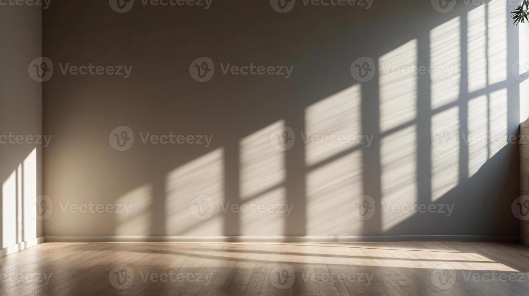 Minimal product placement background with shadow on wall. Creative product platform stage mockup. photo