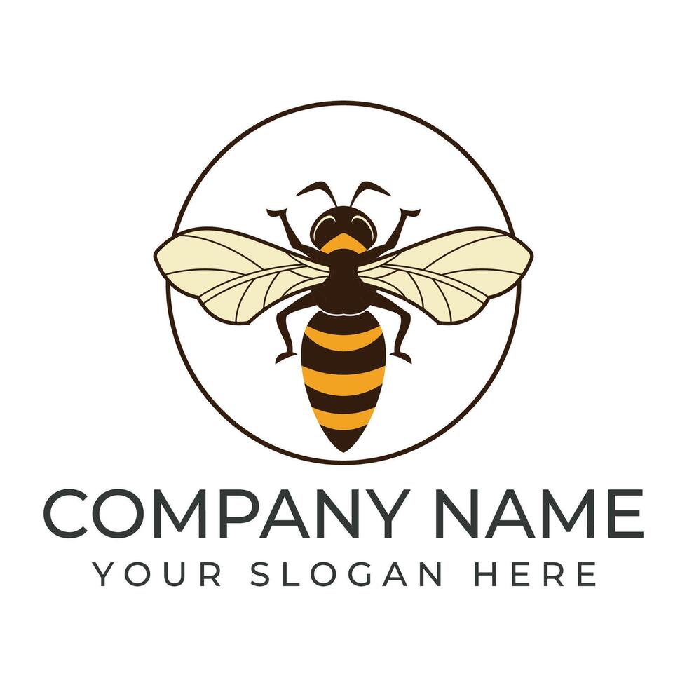 bee icon on the white background vector