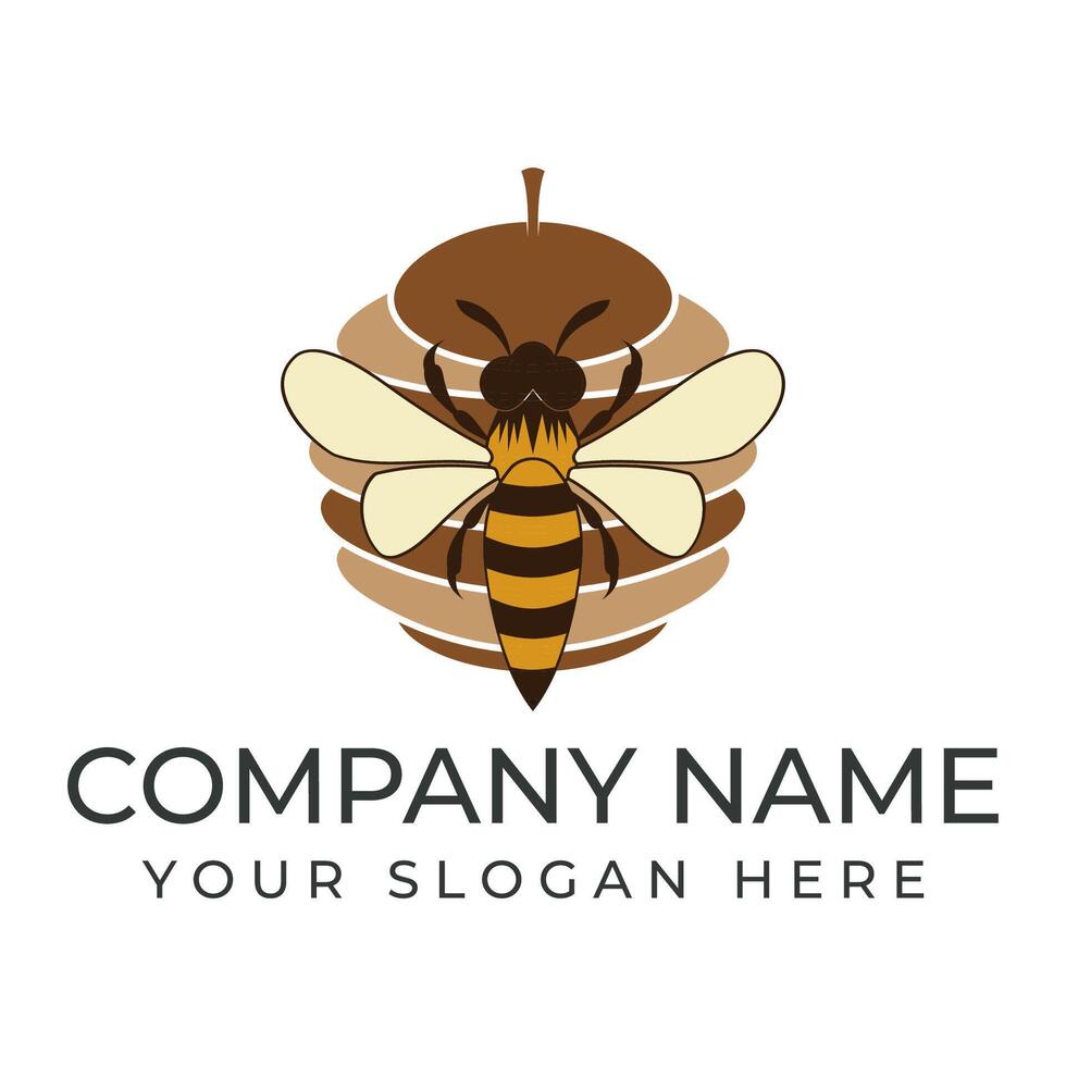 bee icon on the white background vector
