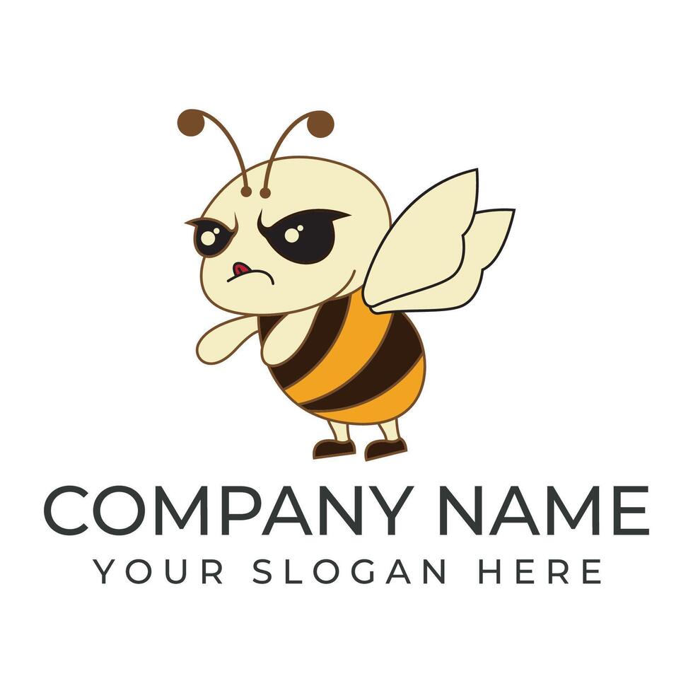 bee icon on the white background vector