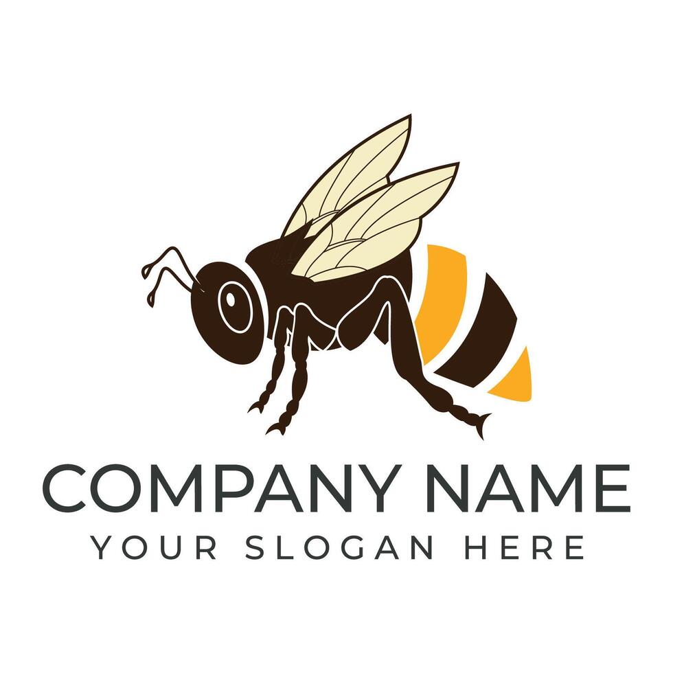 bee icon on the white background vector