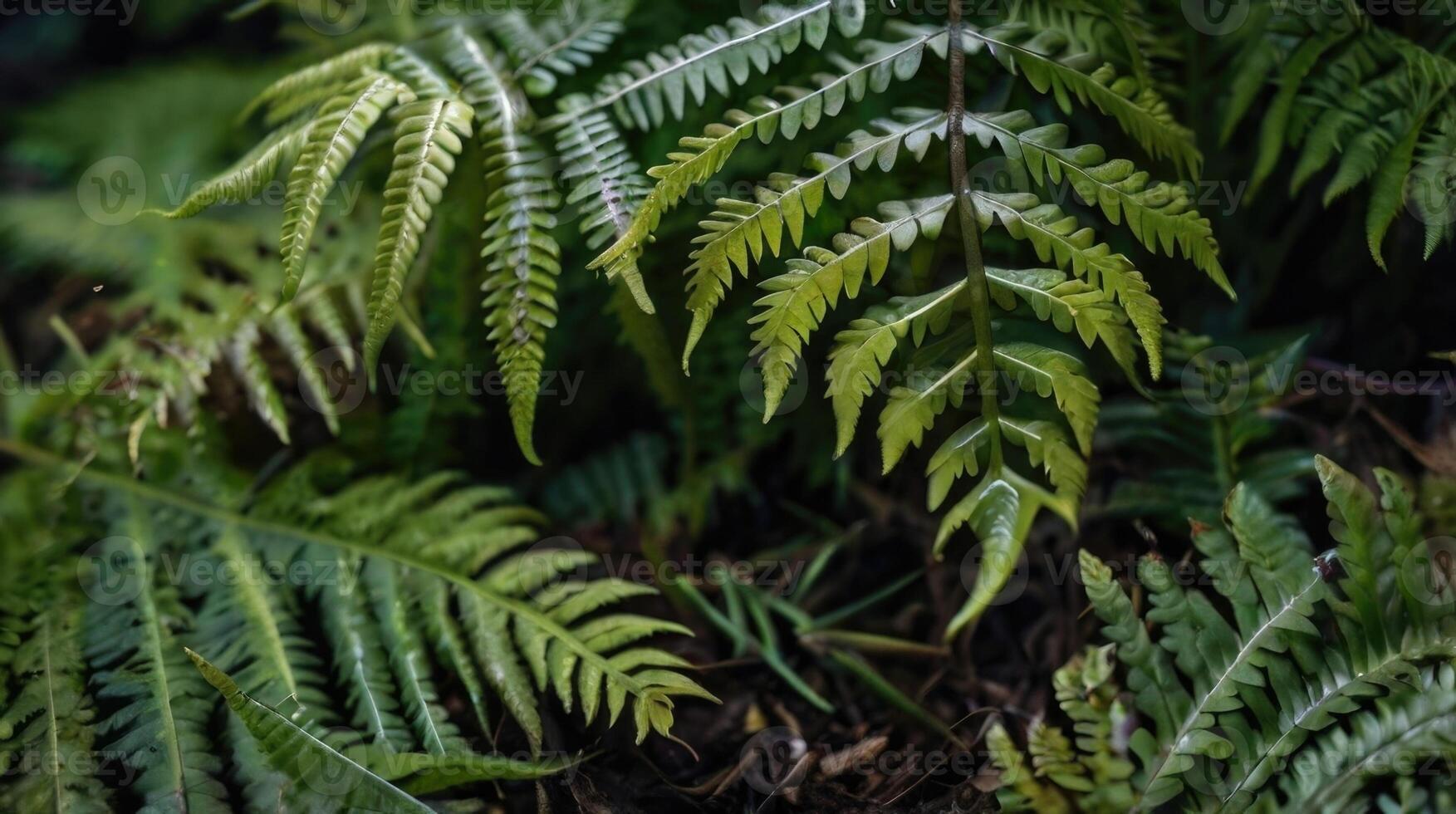 Close up ferns leaves photo