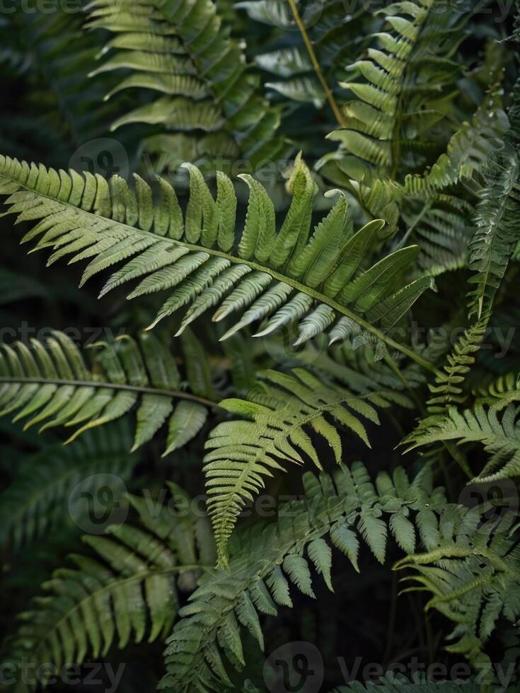 Close up ferns leaves photo