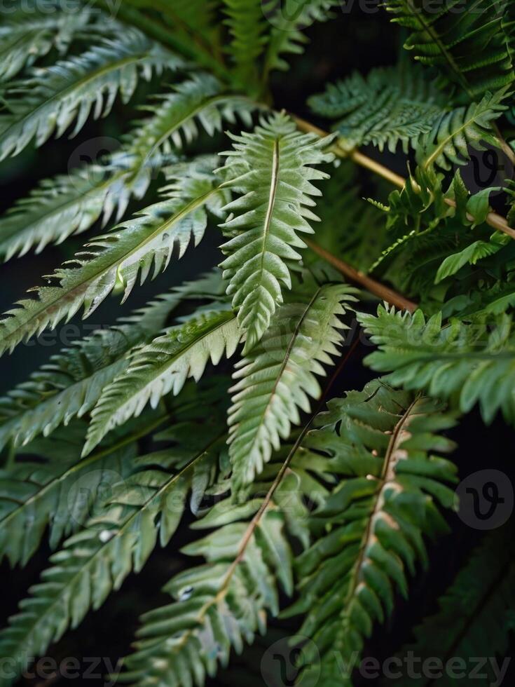Close up ferns leaves photo