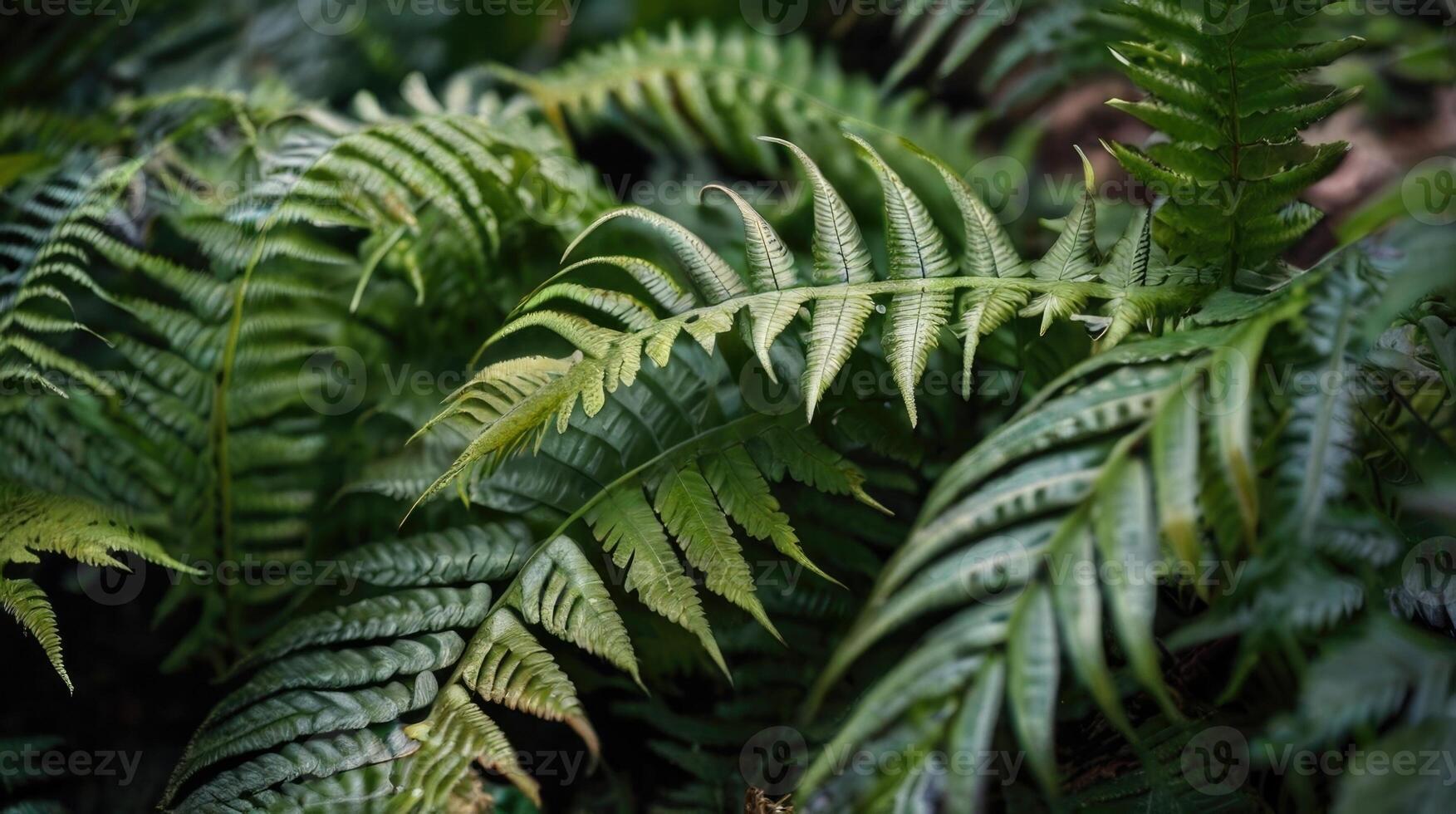 Close up ferns leaves photo