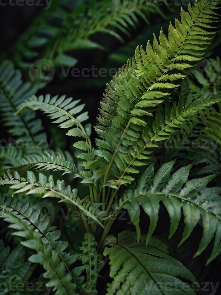 Close up ferns leaves photo
