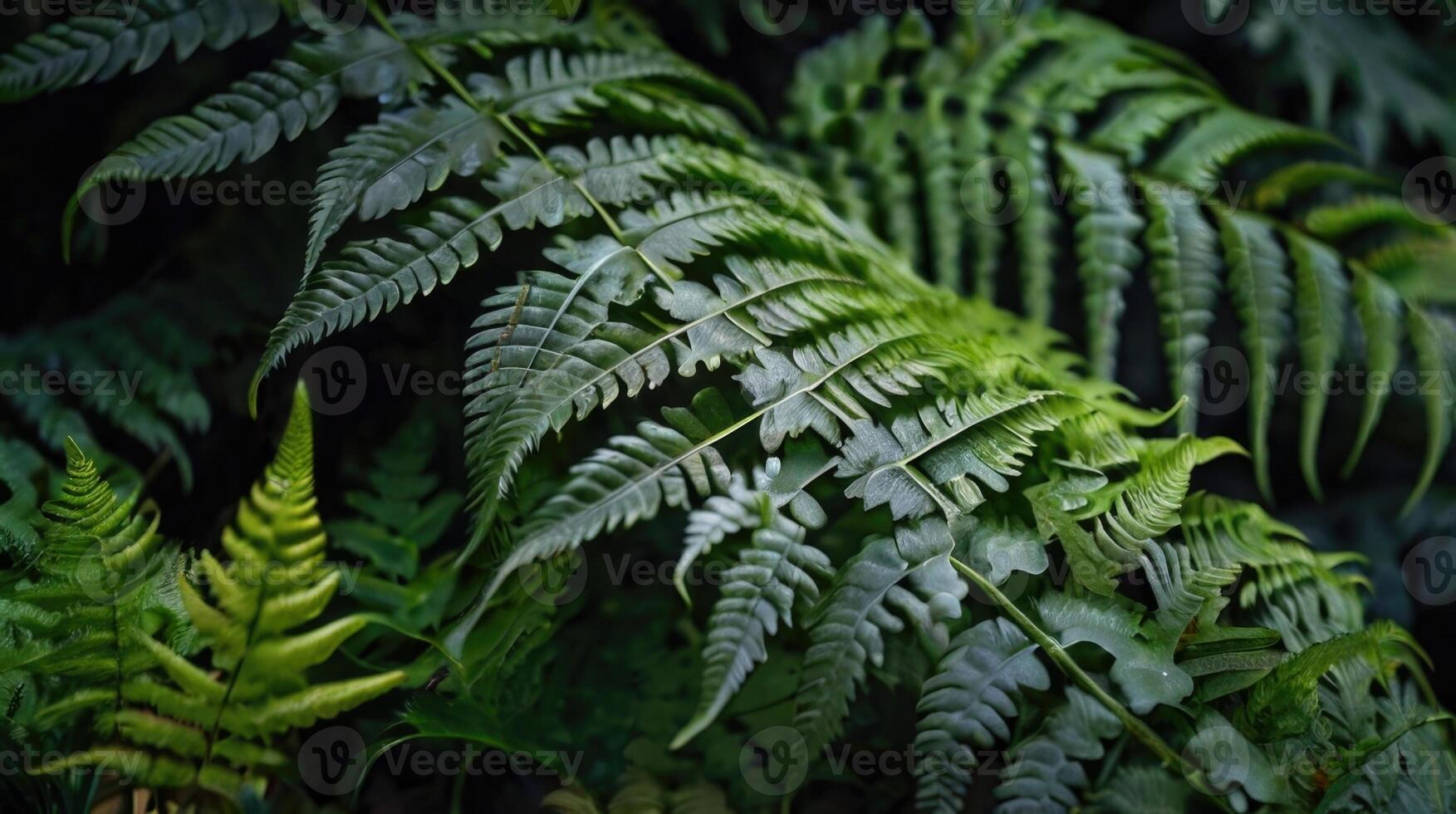 Close up ferns leaves photo