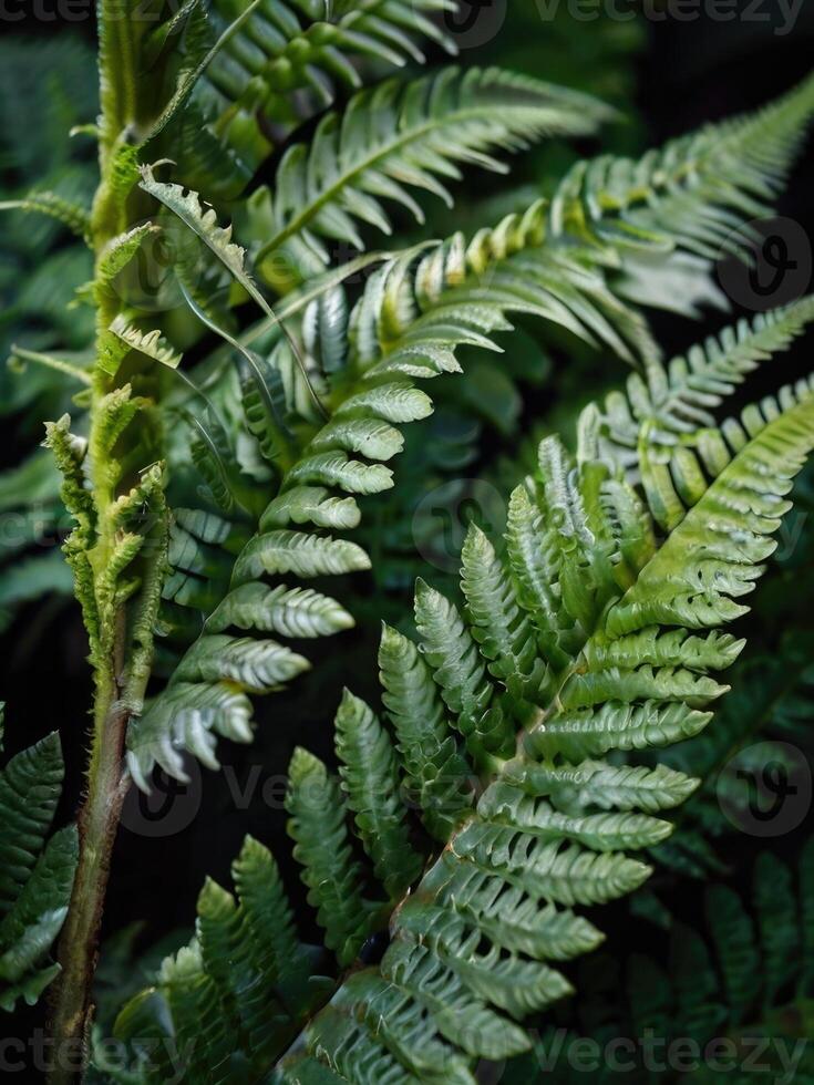 Close up ferns leaves photo