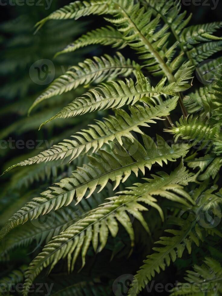 Close up ferns leaves photo