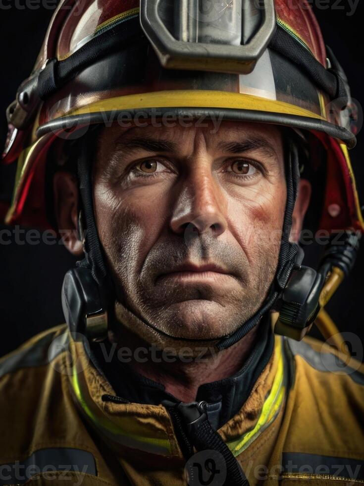 portrait of a firefighter photo