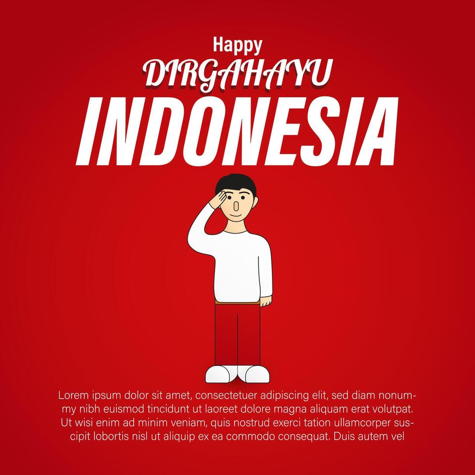 template design, Indonesian celebration for independence day vector