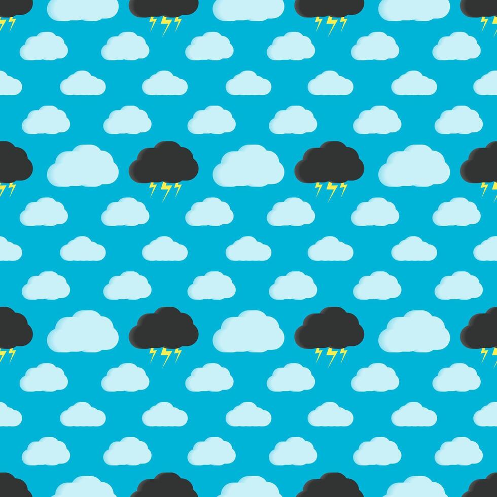 pattern design, cloud seamless pattern vector