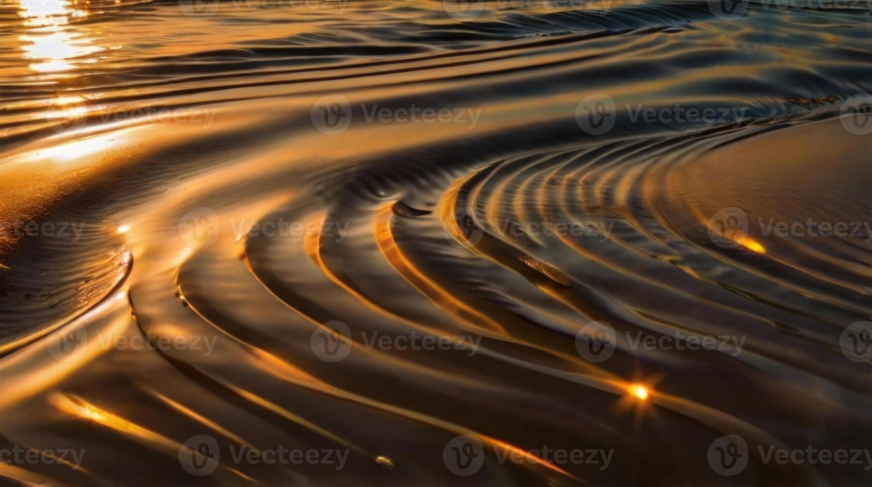 a wave on the beach at sunset photo