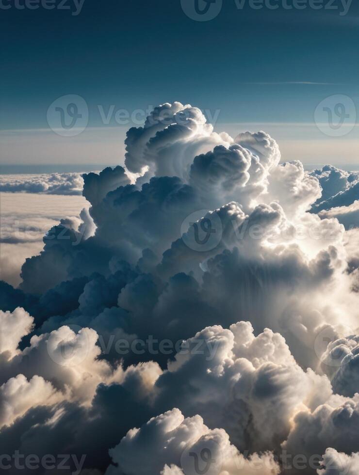 a view of the clouds from an airplane photo