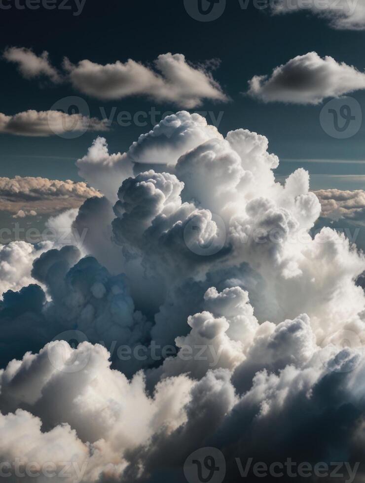 a view of the clouds from an airplane photo