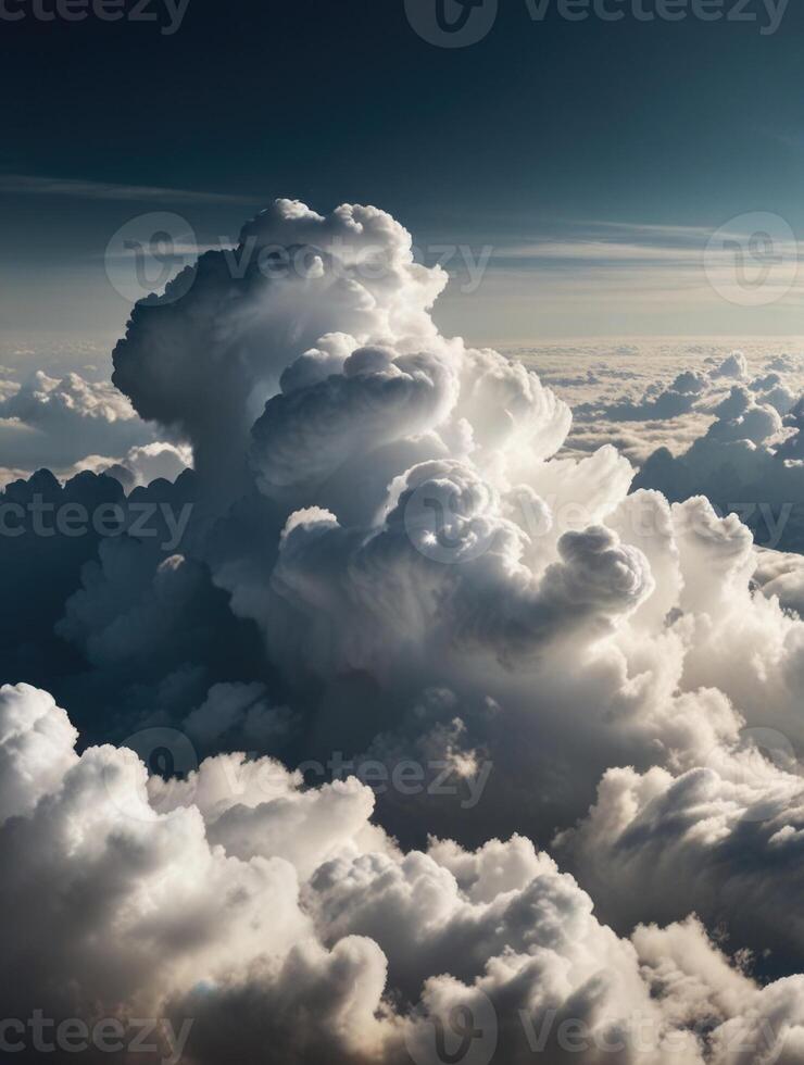 a view of the clouds from an airplane photo