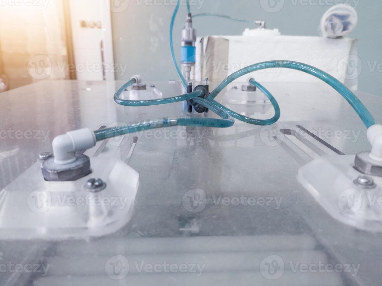 Vaccine sprayer for vaccination equipment hatchery poultry farm, new born chicken vaccine sprayer. photo