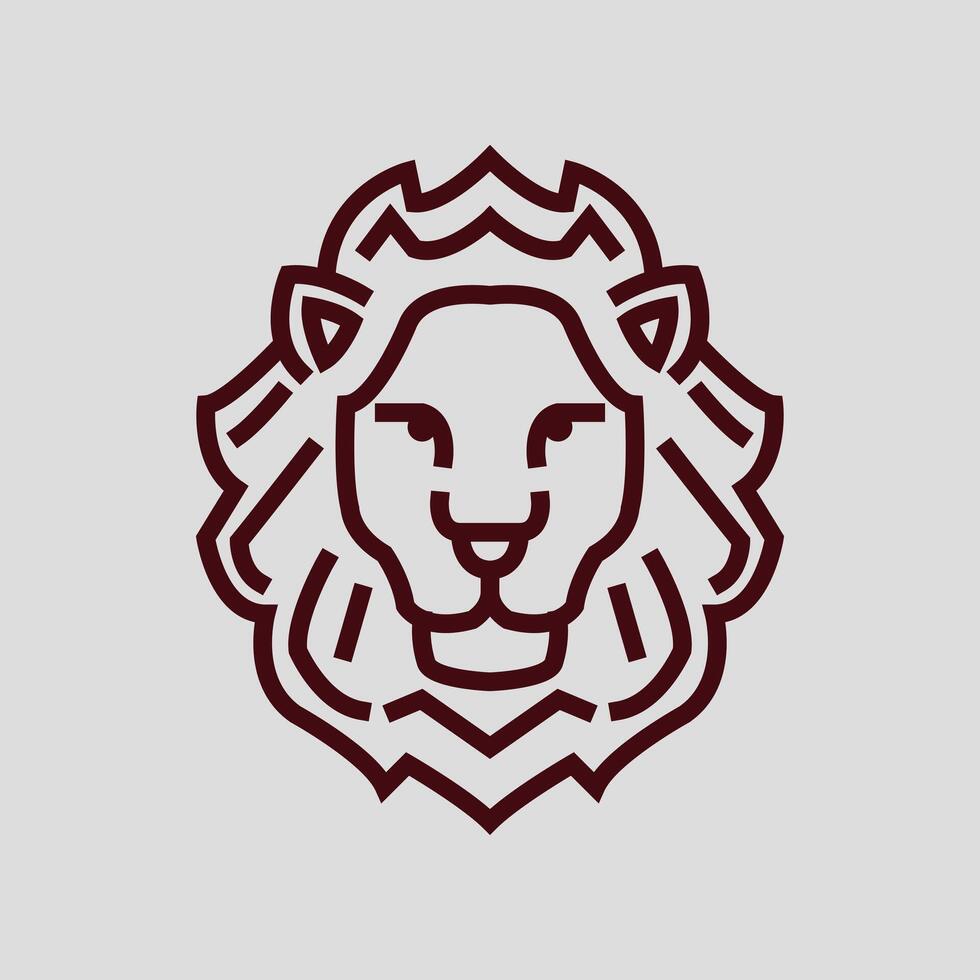 illustration Lion Head logo. design Lion. Lion Head logo Cartoon design illustration and icon for website, digital and print vector