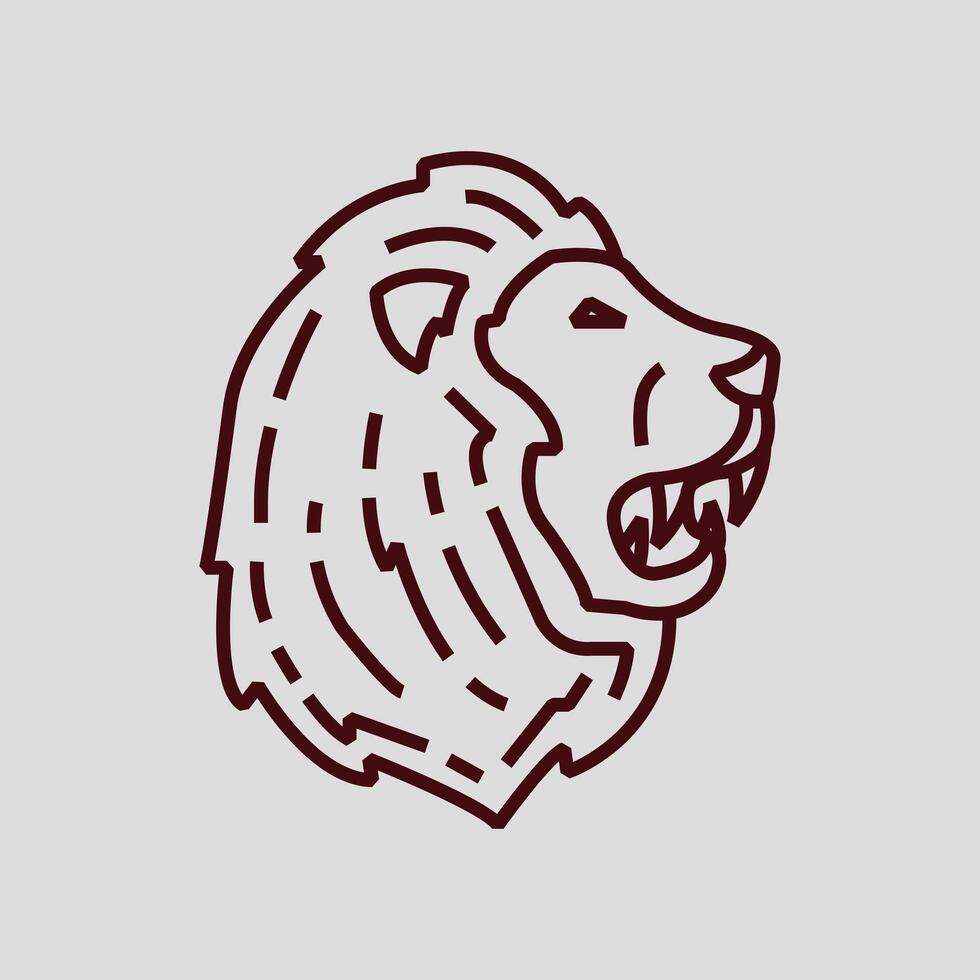 illustration Lion Head logo. design Lion. Lion Head logo Cartoon design illustration and icon for website, digital and print vector