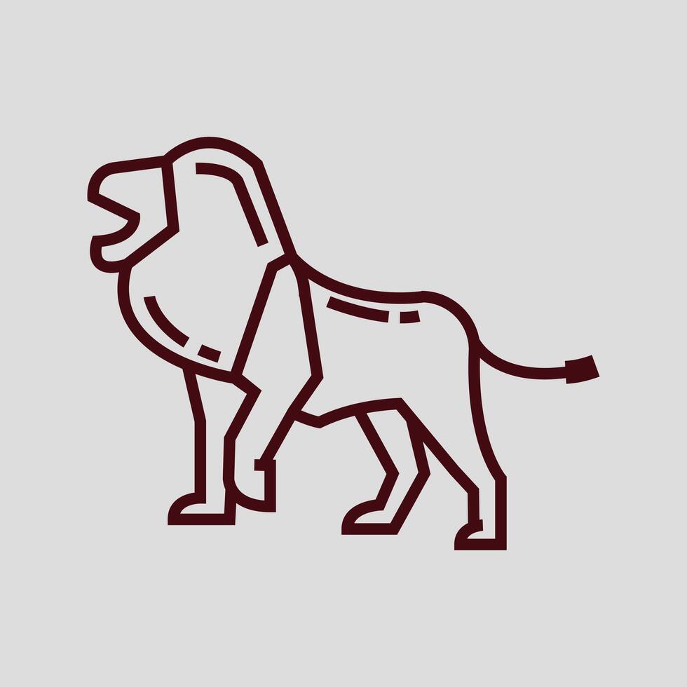 illustration Lion Head logo. design Lion. Lion Head logo Cartoon design illustration and icon for website, digital and print vector