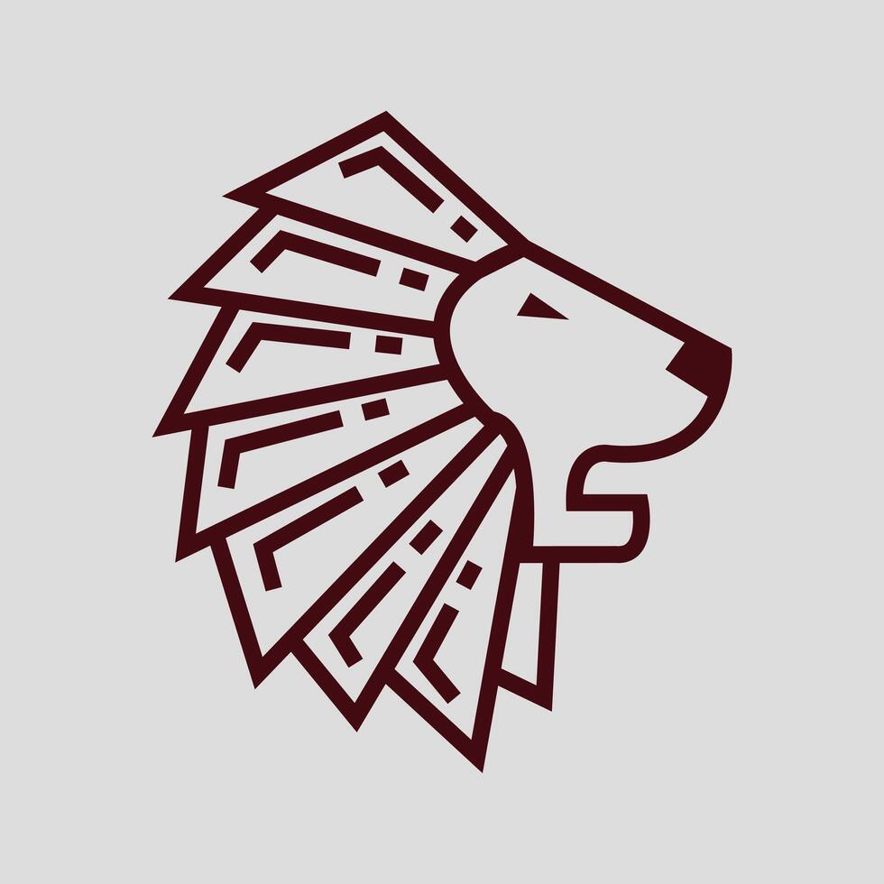 illustration Lion Head logo. design Lion. Lion Head logo Cartoon design illustration and icon for website, digital and print vector